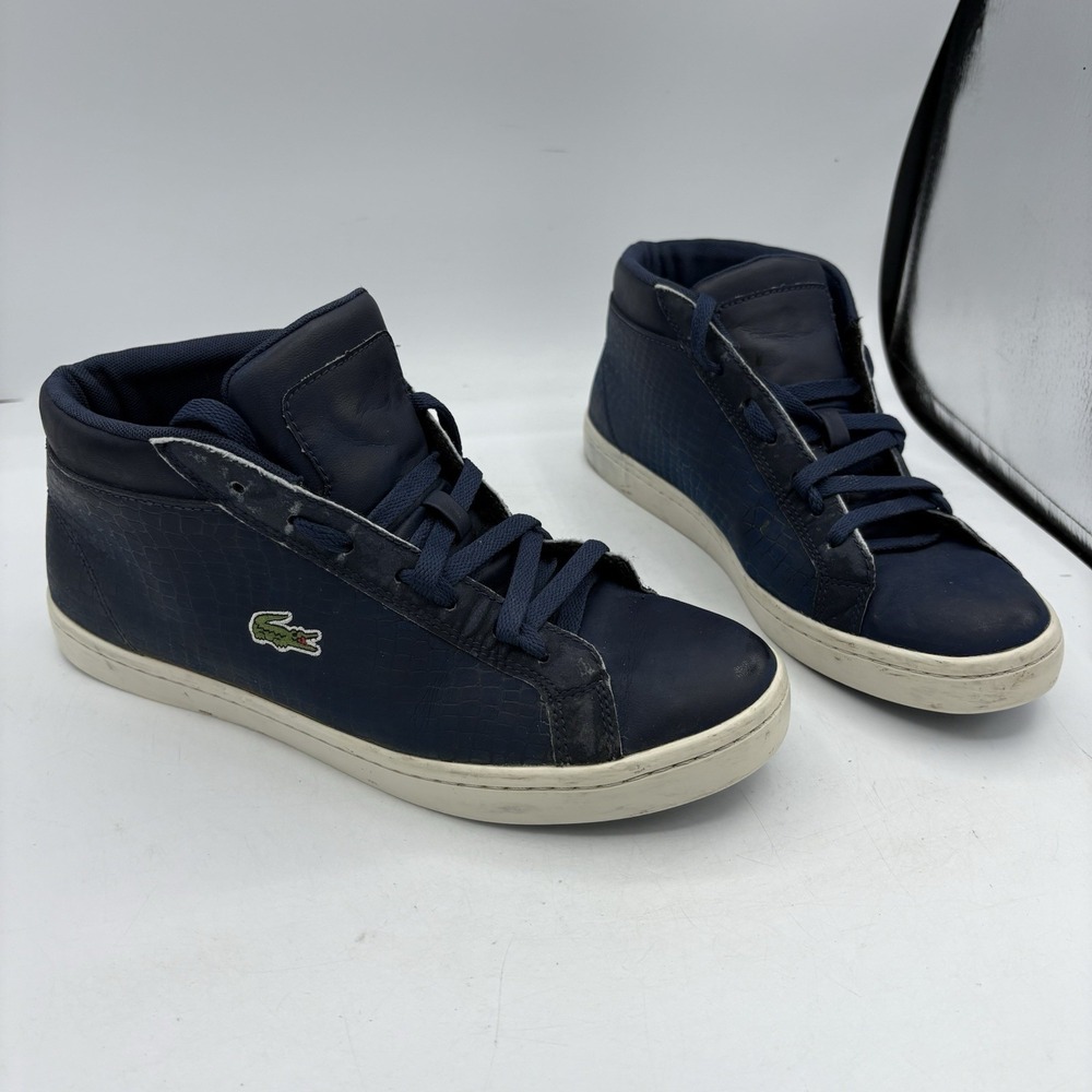 Lacoste Shoes Mens Size 8.5 Straightset‎ Navy Blue Sneakers